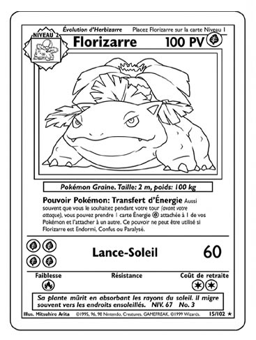 Carte coloriage Florizarre