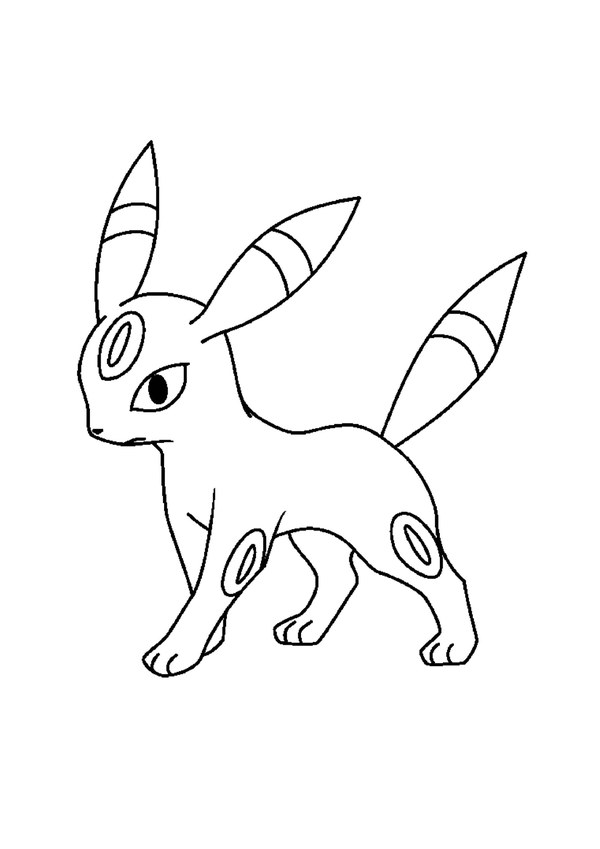 Coloriage noctali de profil en noir et blanc à imprimer