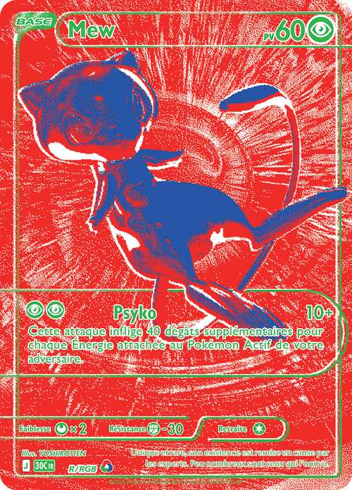 Mew RGB rouge R/RGB du 30e Anniversaire Pokémon, version française