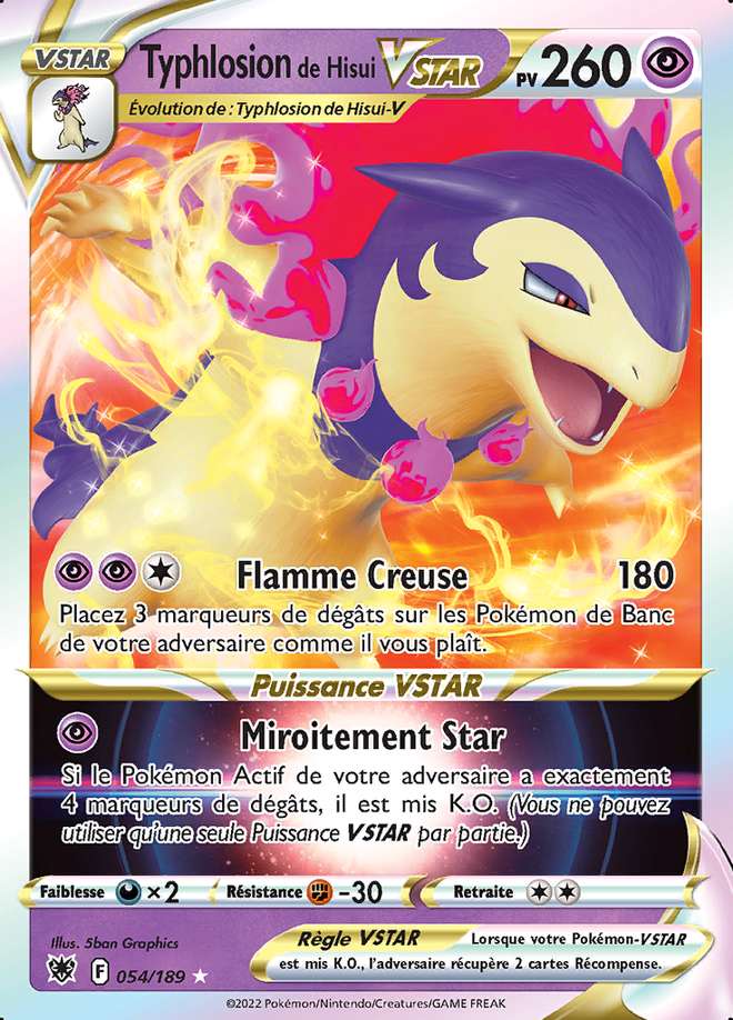 Typhlosion de Hisui VSTAR 054/189 — Astres Radieux