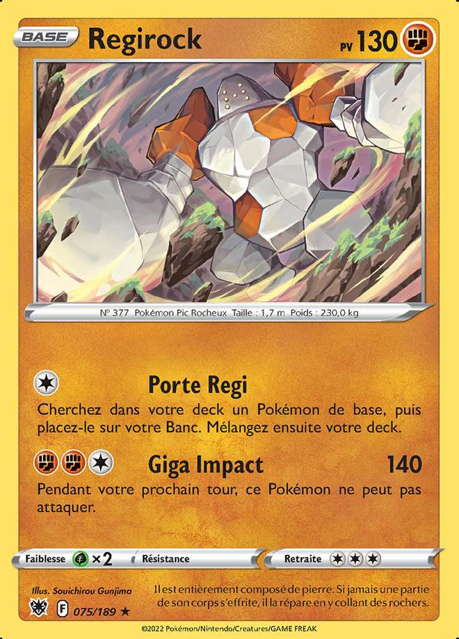 Regirock 075/189 — Astres Radieux