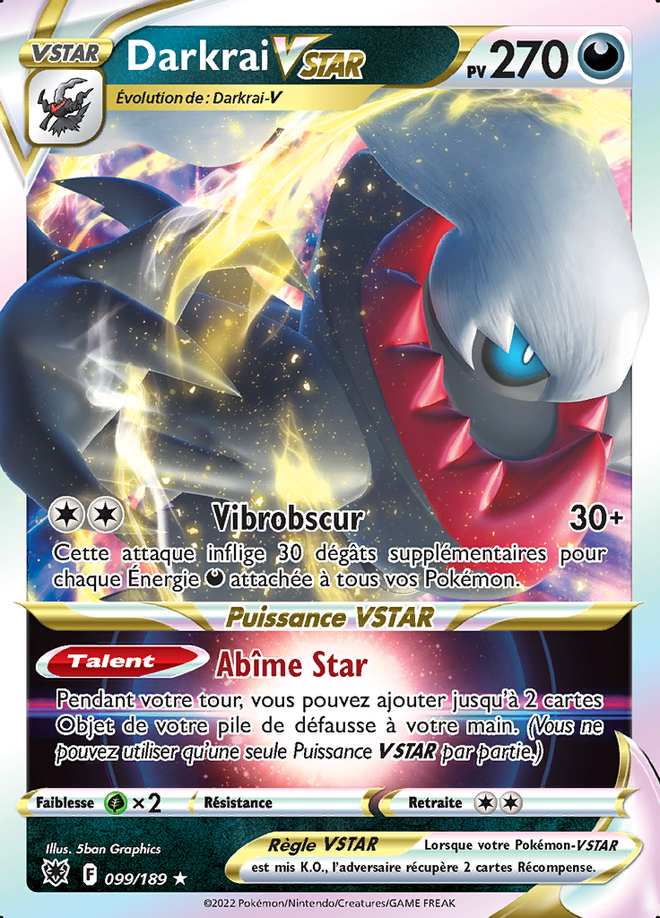Darkrai VSTAR 099/189 — Astres Radieux