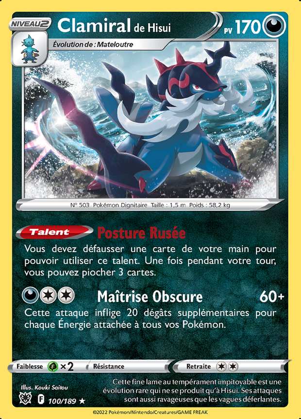 Clamiral de Hisui 100/189 — Astres Radieux