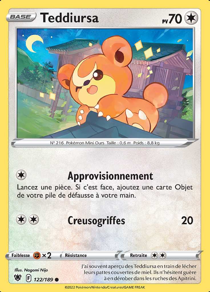 Teddiursa 122/189 — Astres Radieux