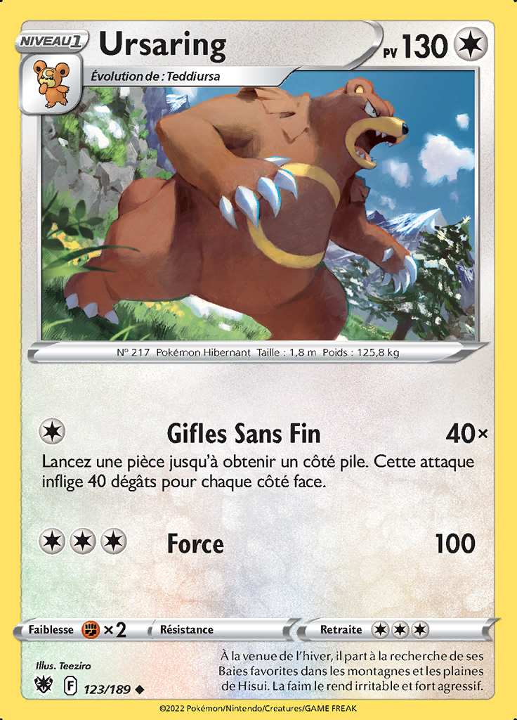 Ursaring 123/189 — Astres Radieux