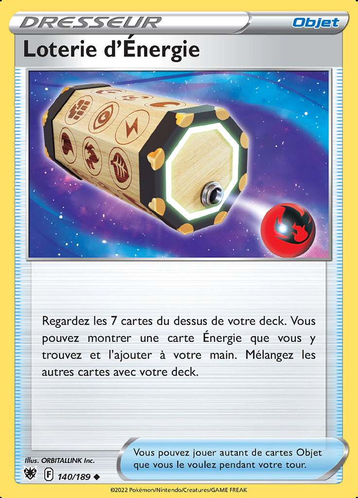Loterie d'Énergie 140/189 — Astres Radieux