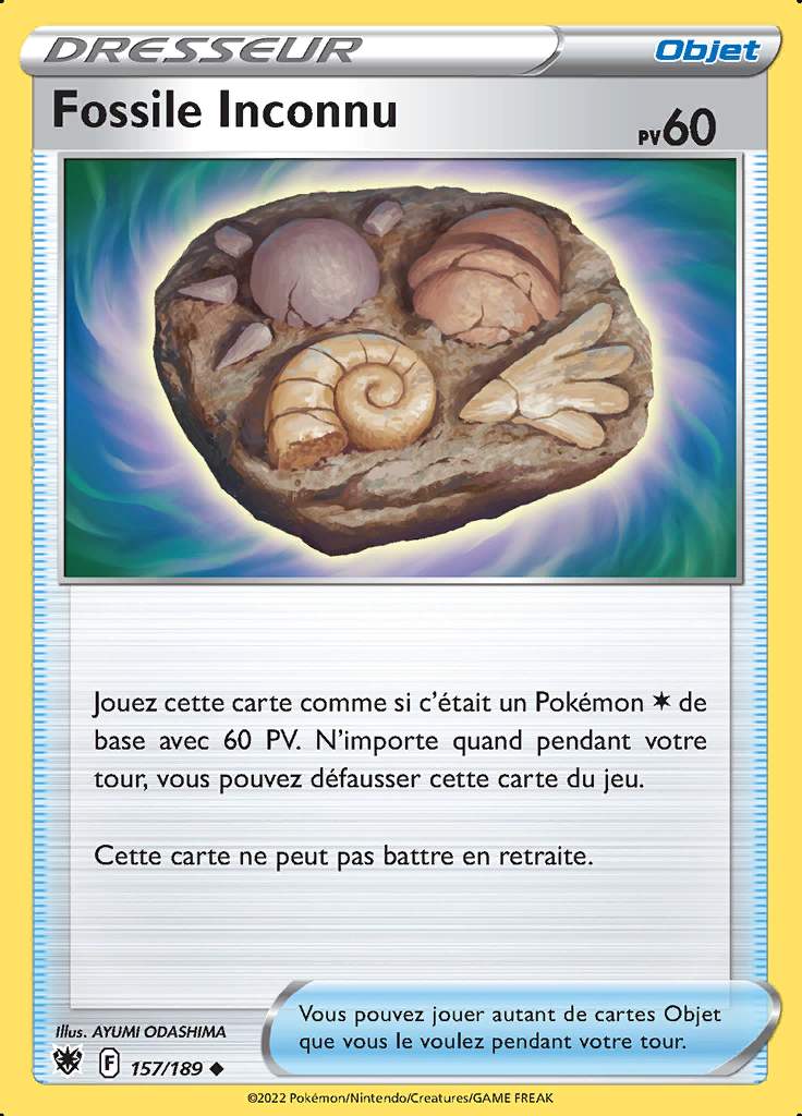 Fossile Inconnu 157/189 — Astres Radieux