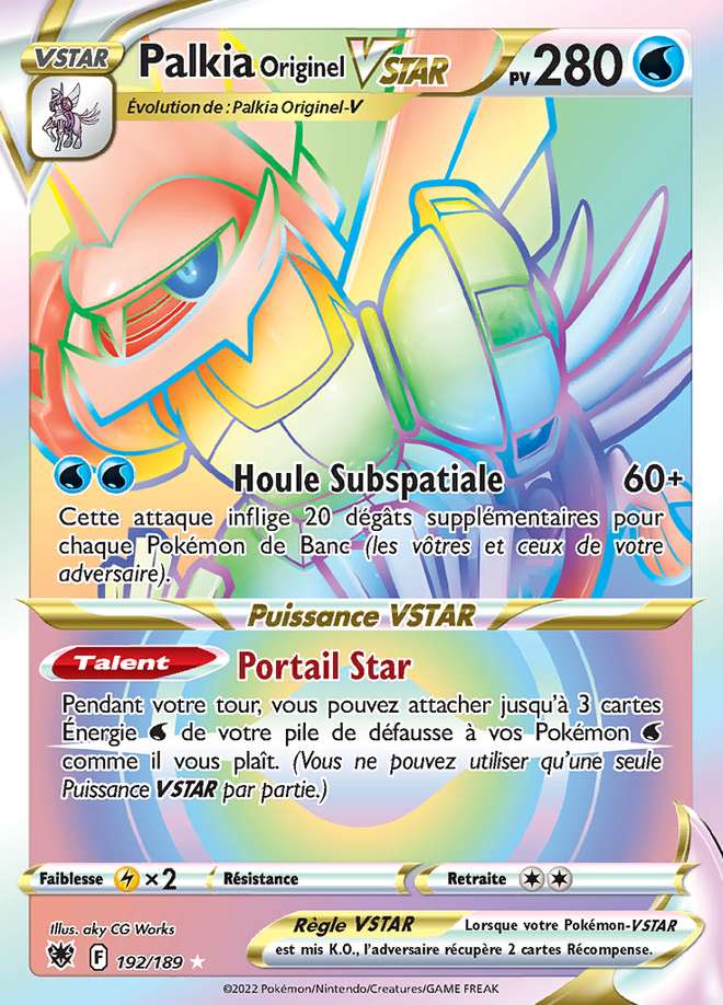 Palkia Originel VSTAR 192/189 — Astres Radieux