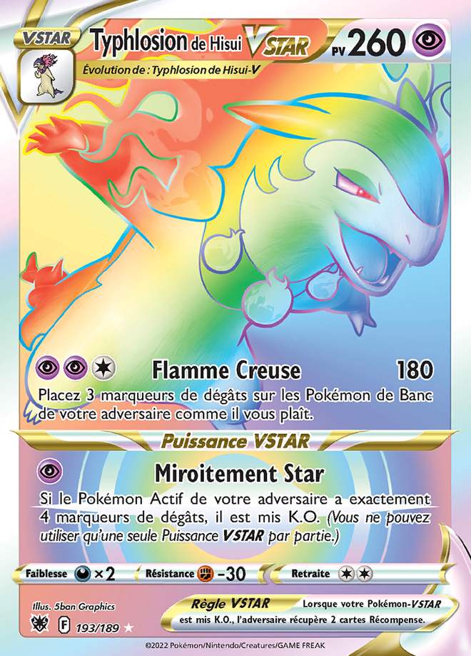 Typhlosion de Hisui VSTAR 193/189 — Astres Radieux