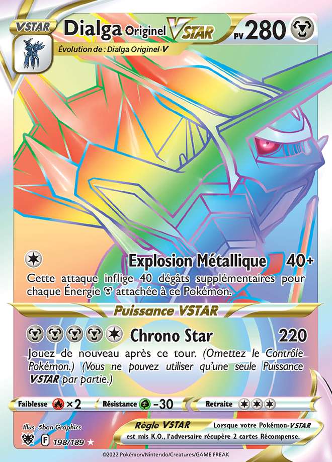 Dialga Originel VSTAR 198/189 — Astres Radieux