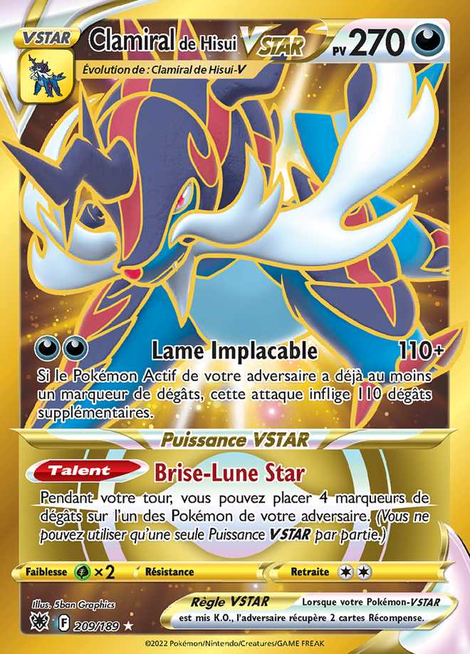 Clamiral de Hisui VSTAR 209/189 — Astres Radieux