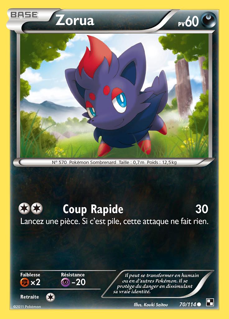 Zorua 070/114 — Noir et Blanc