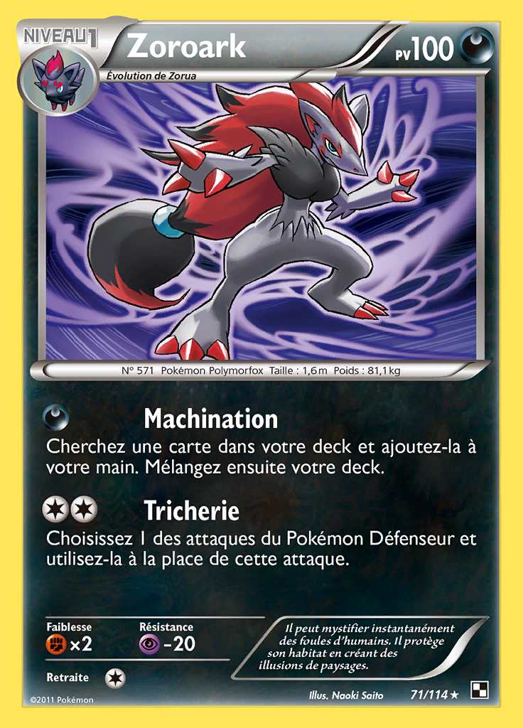 Zoroark 071/114 — Noir et Blanc