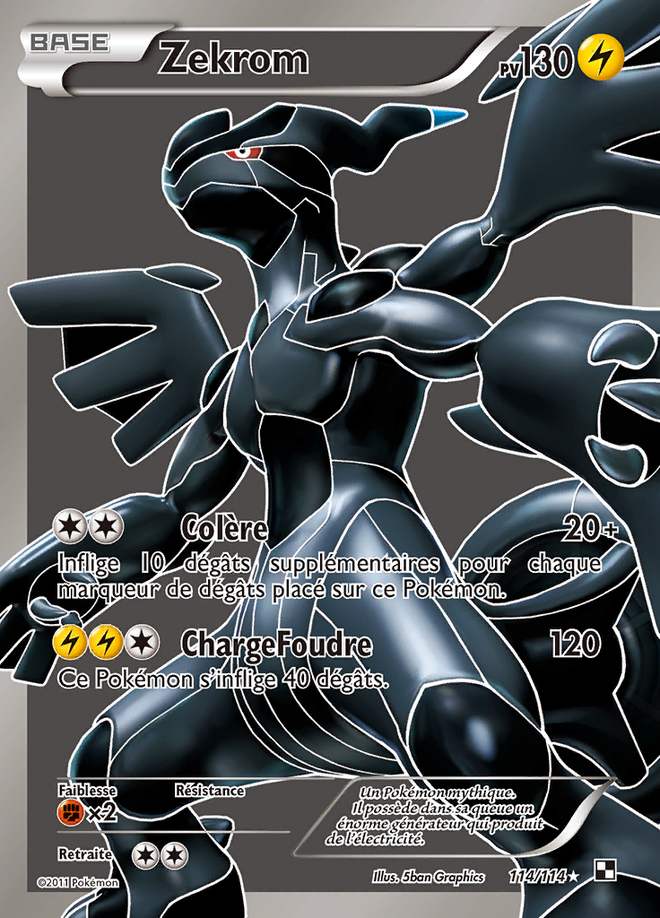 Zekrom 114/114 — Noir et Blanc
