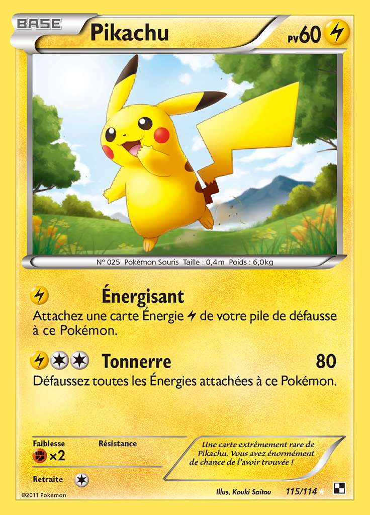 Pikachu 115/114 — Noir et Blanc