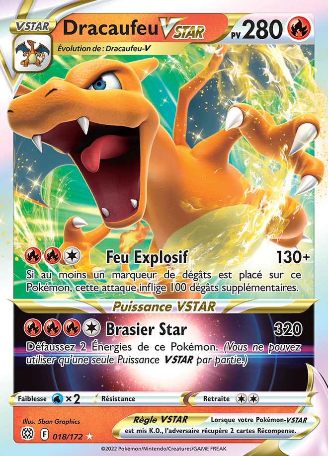 Dracaufeu VSTAR 018/172 — Stars Étincelantes