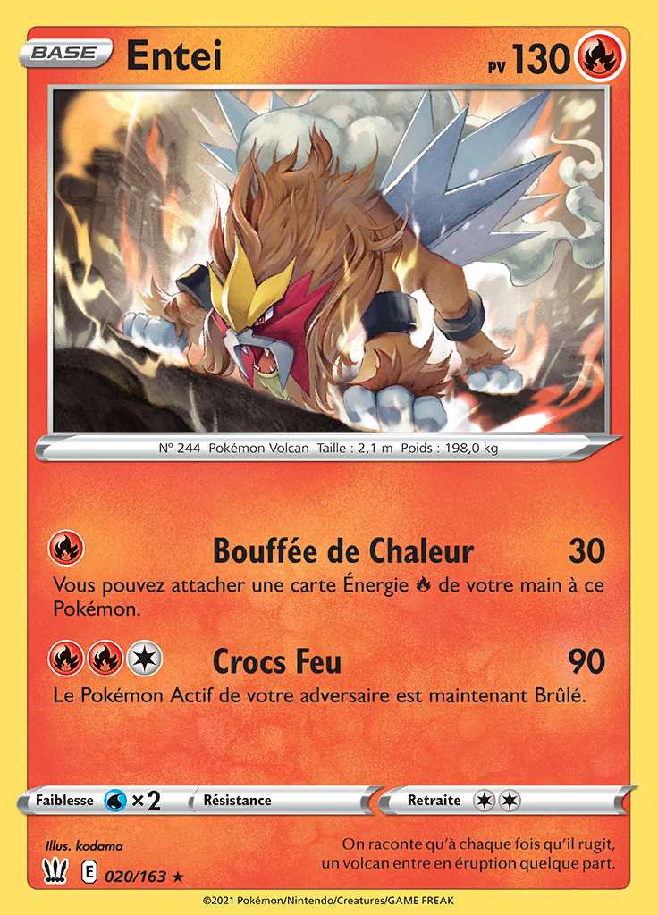 Entei 020/163 — Styles de Combat