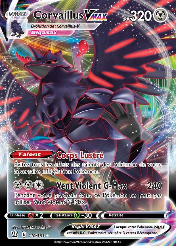 Corvaillus VMAX 110/163 — Styles de Combat
