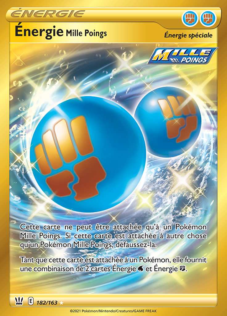Énergie Mille Poings 182/163 — Styles de Combat