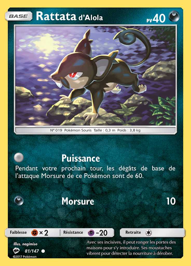 Rattata d'Alola 081/147 — Ombres Ardentes