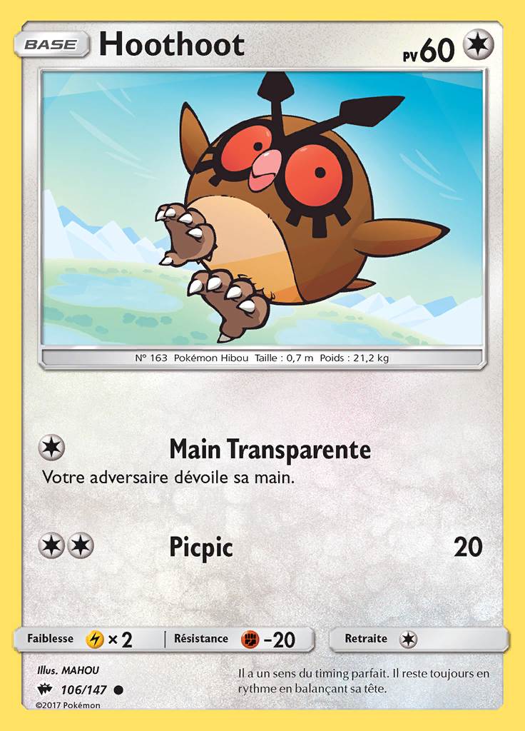 Hoothoot 106/147 — Ombres Ardentes