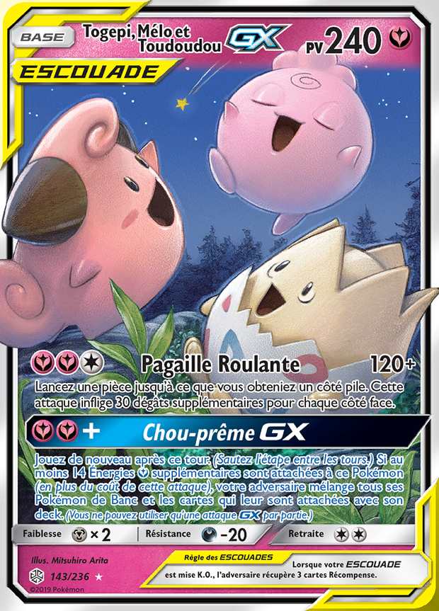 Togepi, Mélo et Toudoudou-GX 143/236 — Éclipse Cosmique