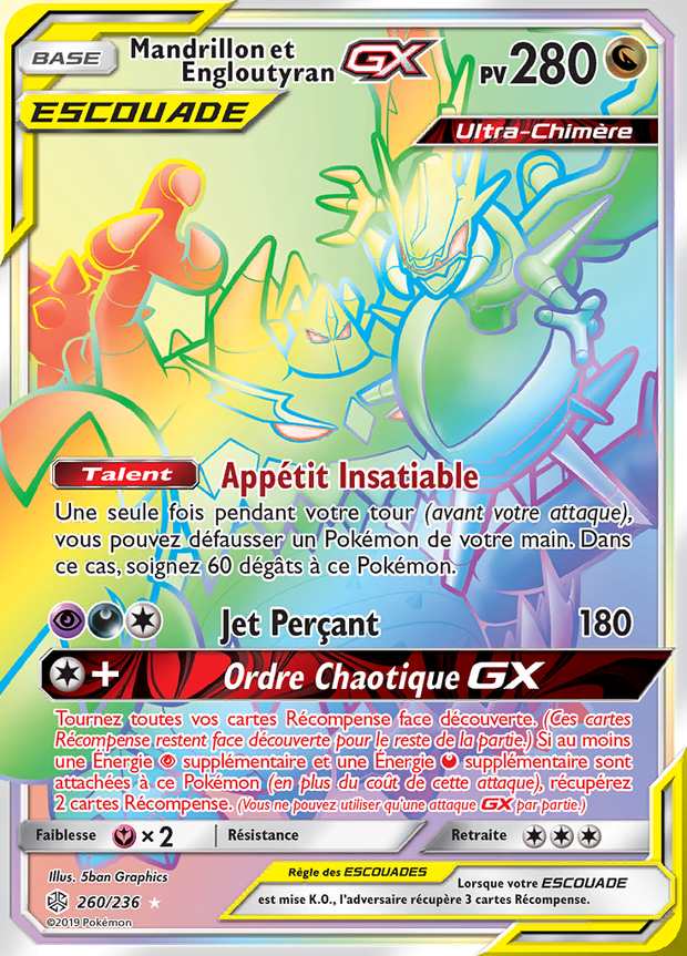 Mandrillon et Engloutyran-GX 260/236 — Éclipse Cosmique