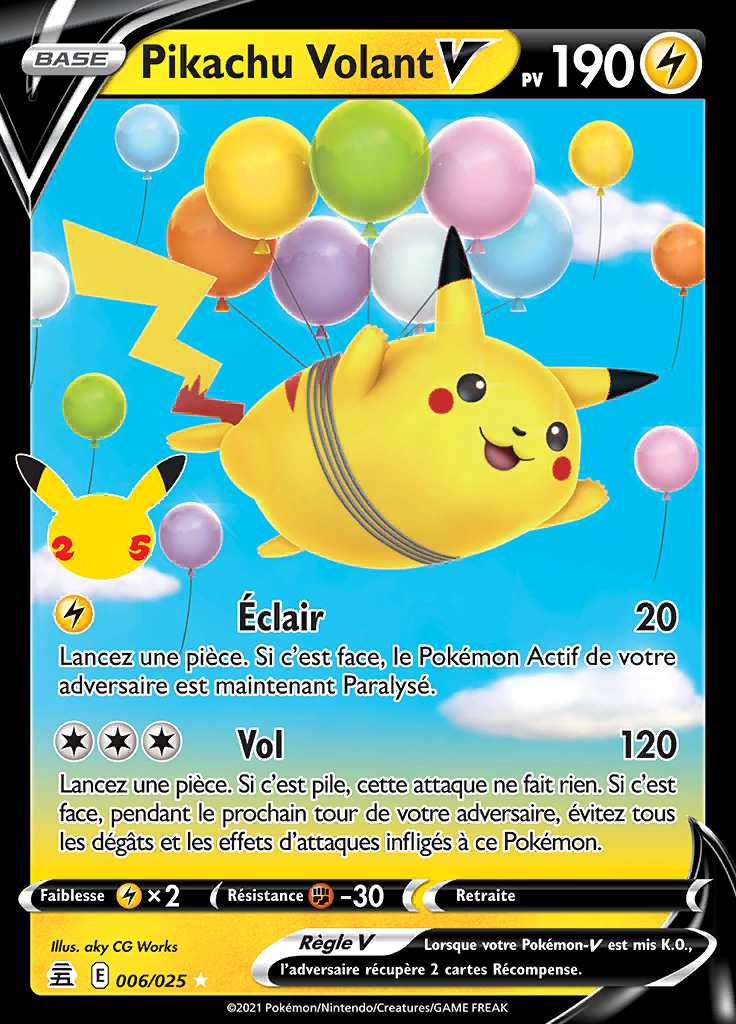 Pikachu Volant V 006/025 — Célébrations