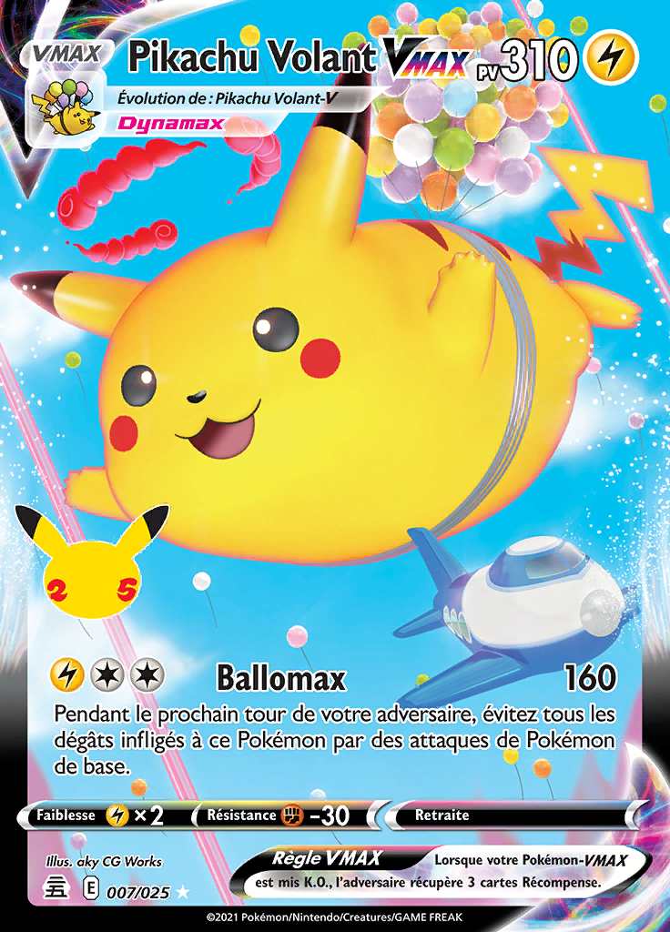 Pikachu Volant VMAX 007/025 — Célébrations