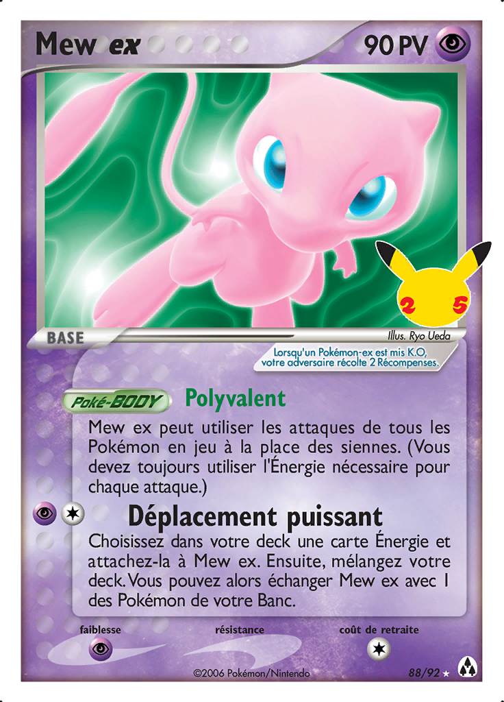 Mew ex 88/92 · Classique — Célébrations