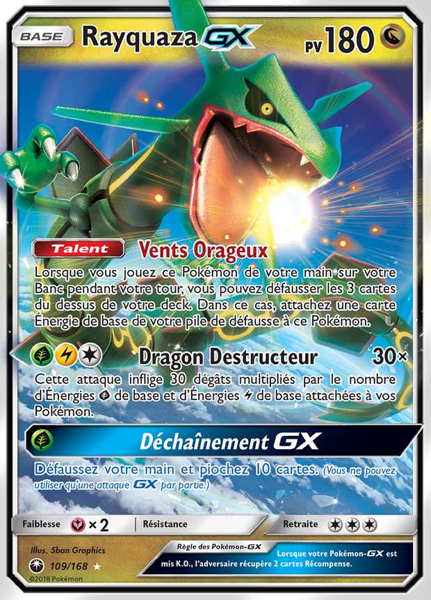 Rayquaza-GX — 109/168 — Tempête Céleste · FR