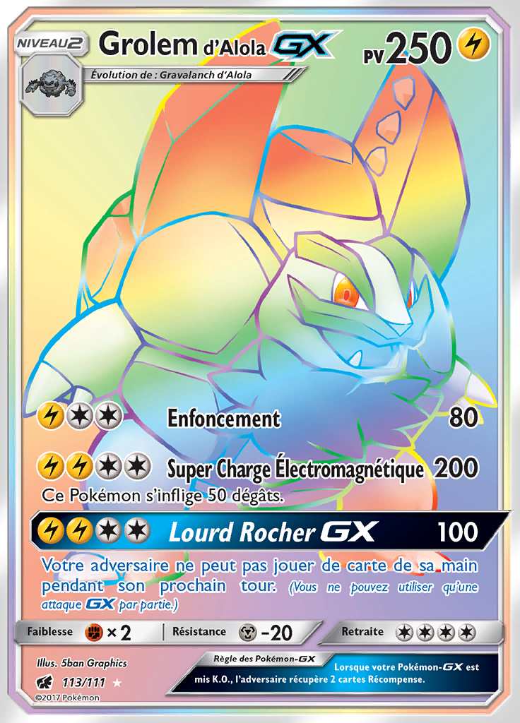 Grolem d'Alola-GX 113/111 — Invasion Carmin
