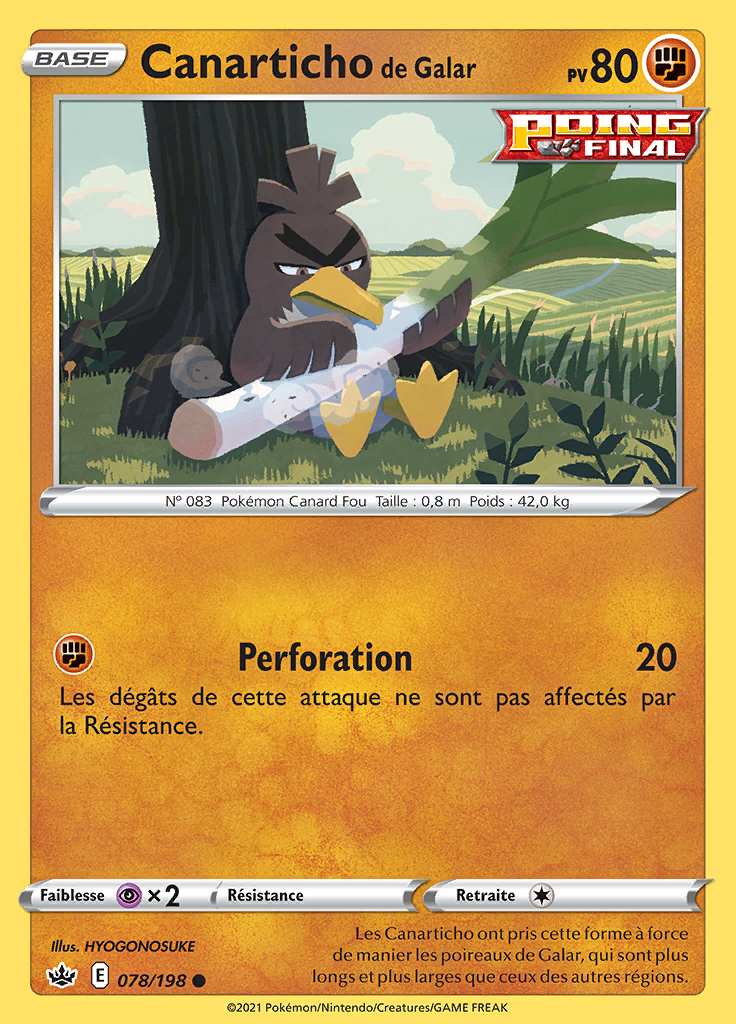 Canarticho de Galar 078/198 — Règne de Glace