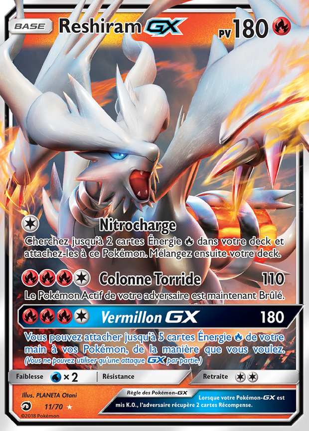Reshiram-GX 011/070 — Majesté des Dragons