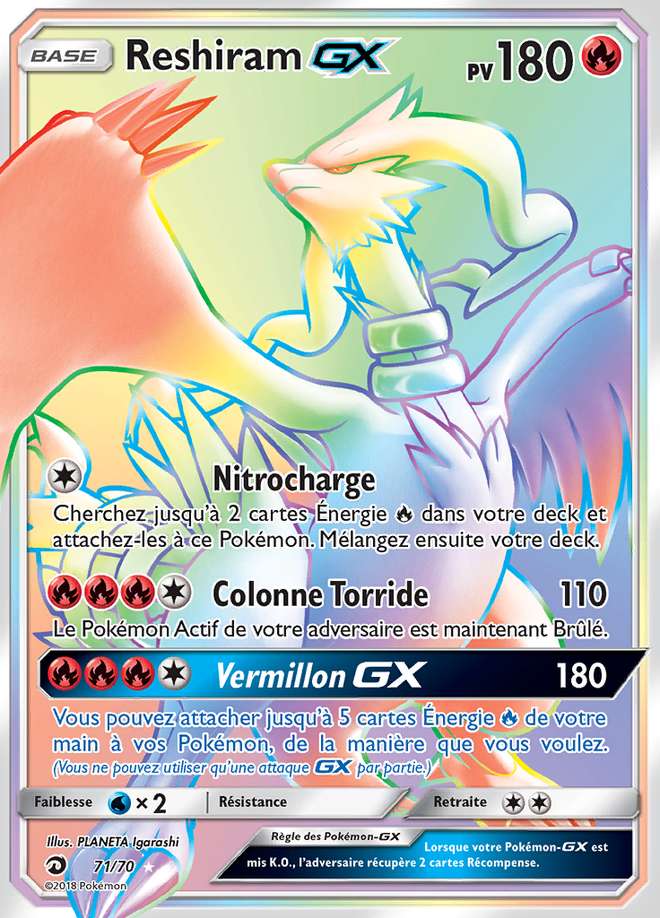 Reshiram-GX 071/070 — Majesté des Dragons
