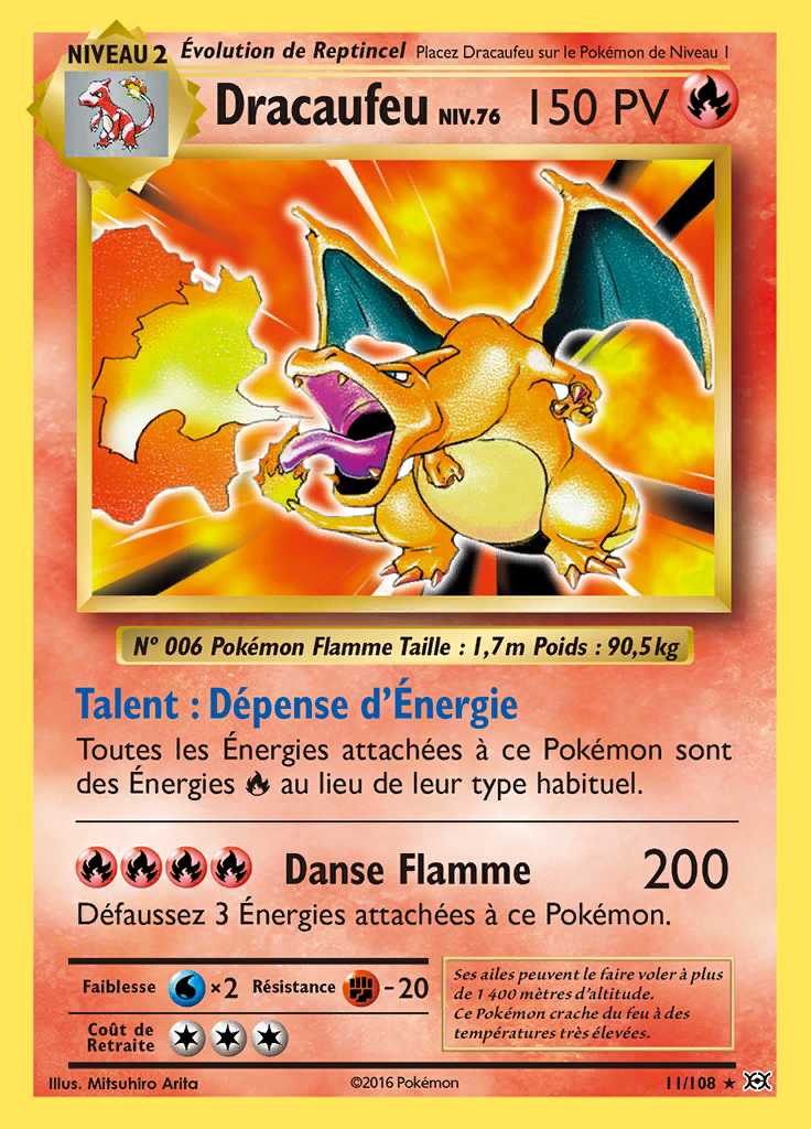 Dracaufeu 011/108 — Évolutions