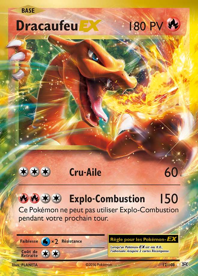 Dracaufeu-EX 012/108 — Évolutions