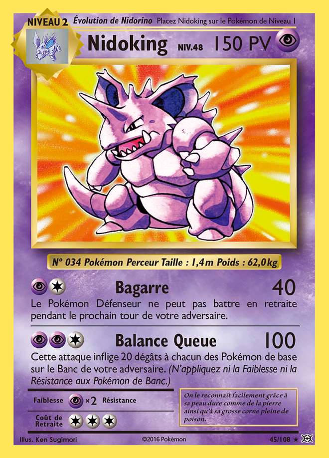 Nidoking 045/108 — Évolutions