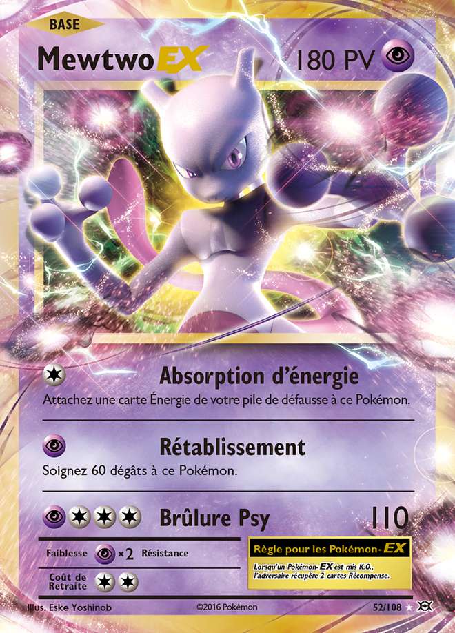 Mewtwo-EX 052/108 — Évolutions