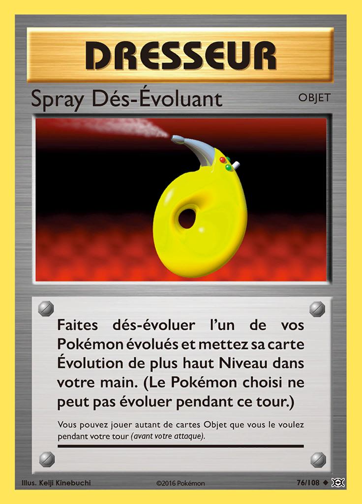 Spray Dés-évoluant 076/108 — Évolutions
