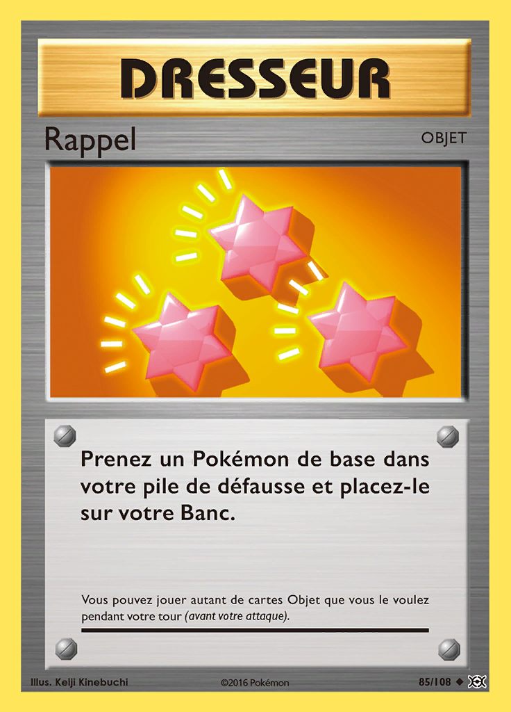 Rappel 085/108 — Évolutions