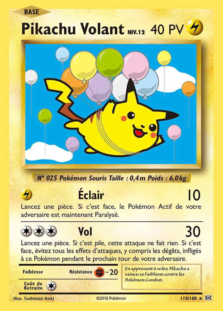 Pikachu 110/108 — Évolutions