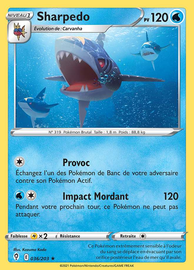Sharpedo 036/203 — Évolution Céleste