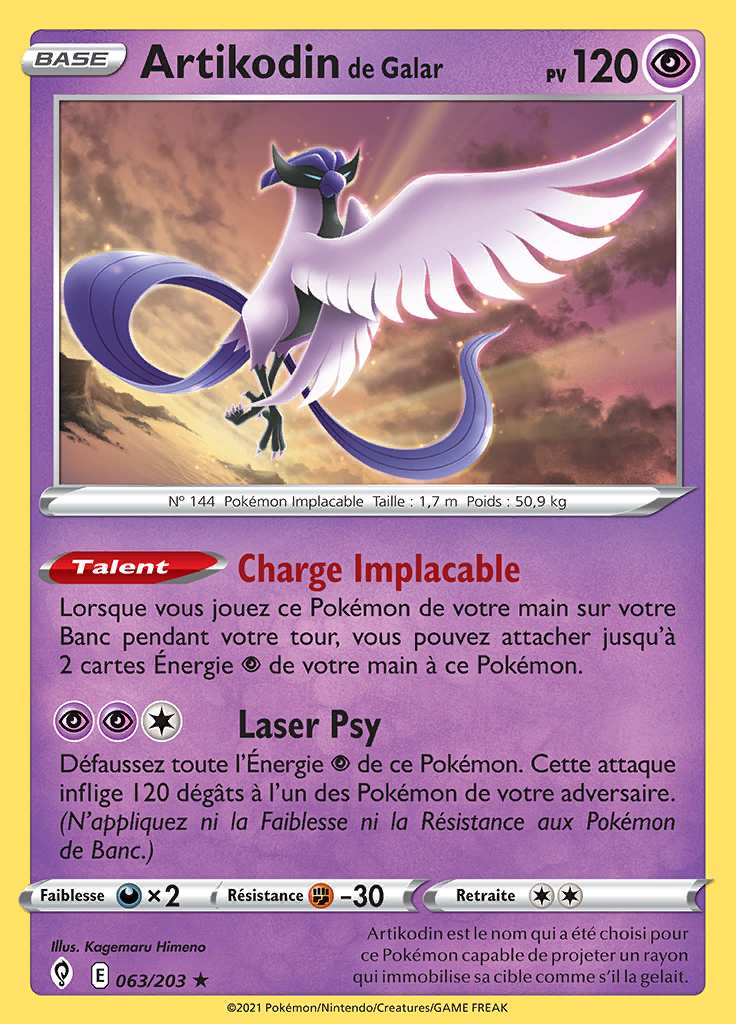 Artikodin de Galar 063/203 — Évolution Céleste
