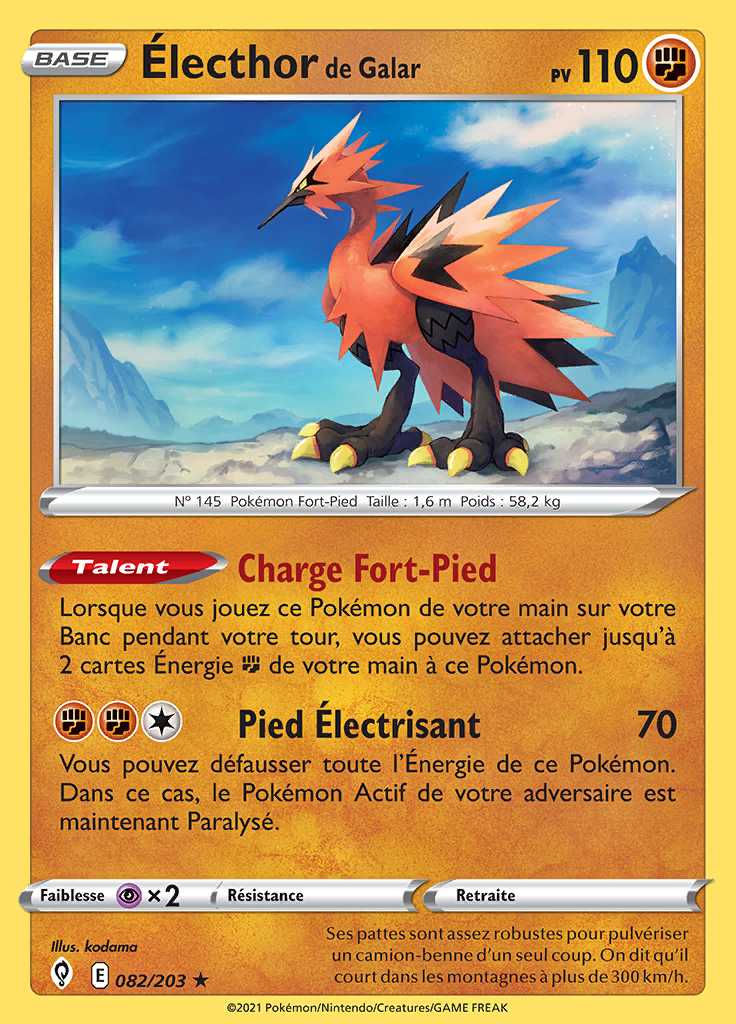 Électhor de Galar 082/203 — Évolution Céleste