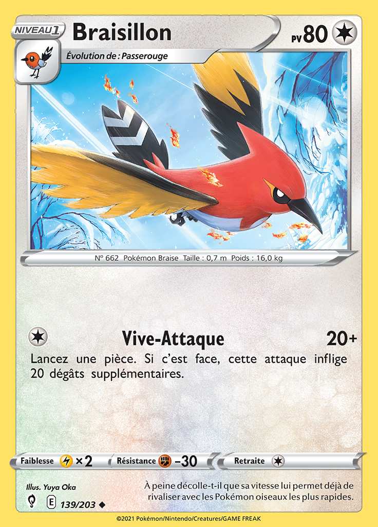Braisillon 139/203 — Évolution Céleste