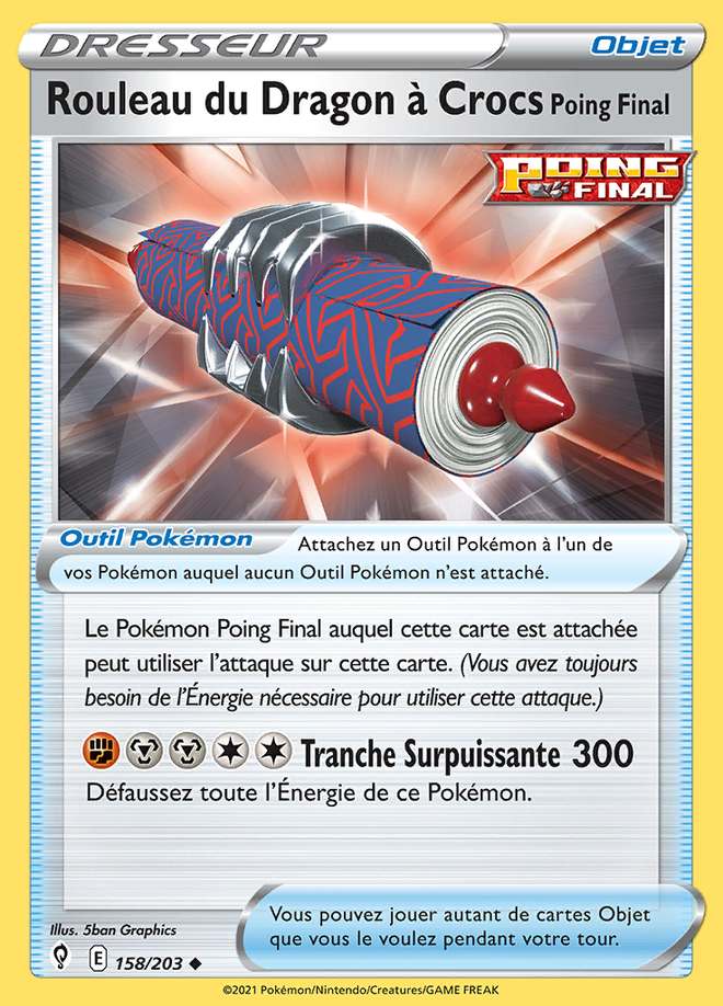Rouleau du Dragon à Crocs Poing Final 158/203 — Évolution Céleste