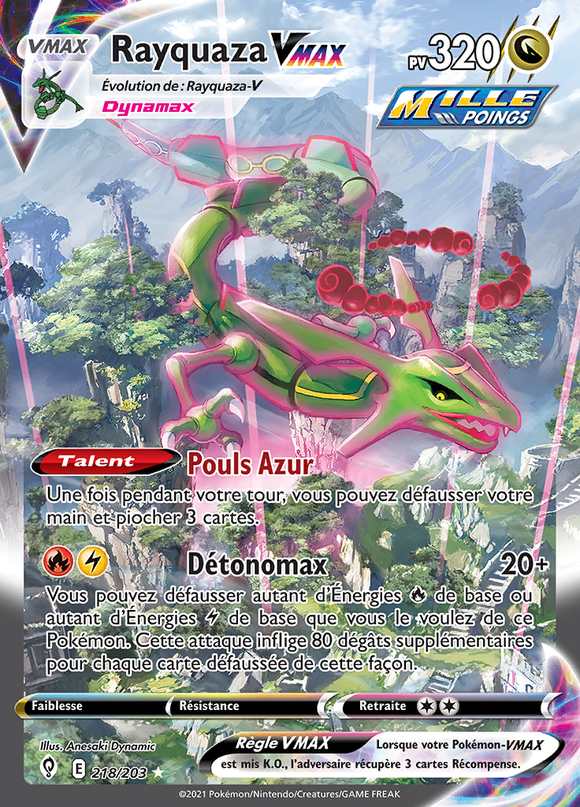 Rayquaza VMAX 218/203 — Évolution Céleste