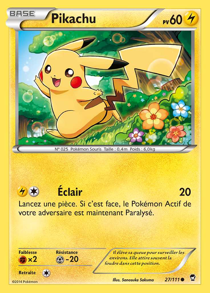 Pikachu 027/111 — Poings Furieux