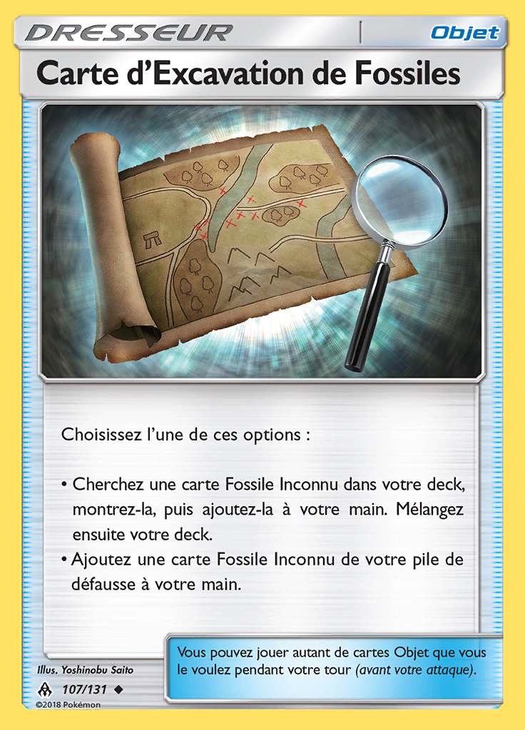 Carte d'Excavation de Fossiles 107/131 — Lumière Interdite
